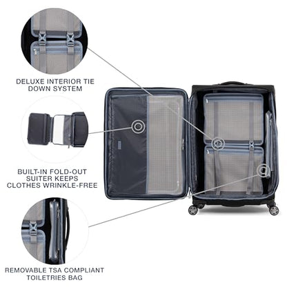 Travelpro Platinum Elite Checked Luggage Spinner, Black, 29-Inch - color: Shadow Black, size: Checked-Large 29-Inch