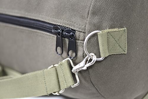 G & F Products Waxed Canvas Military Tool & Gear Bag, 24 In, Olive