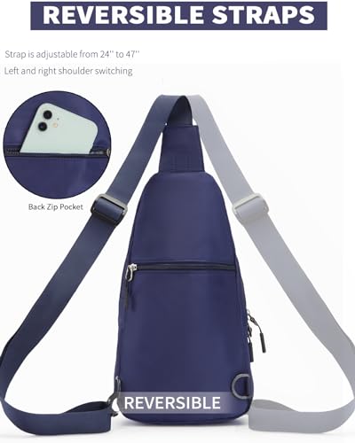 Seoky Rop Small Sling Bag Crossbody for Men Women One Strap Shoulder Cross Body Bag Sling Backpack for Travel - color: 01-blue