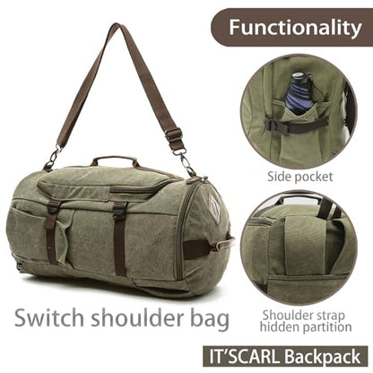 Men's backpack with large capacity, Fashionable travel style, Outdoor hiking bag, Business leisure waterproof backpack, Laptop backpack(green) - color: Green