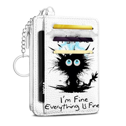Explosion Cat Credit Card Holder Small Wallet for Women - color: Cat Explosion