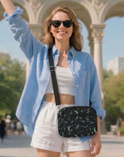 Small Crossbody Bags for Women Travel Purse Lightweight Cross body Purse Waterproof Shoulder Handbag with Adjustable Strap - color: Turquoise