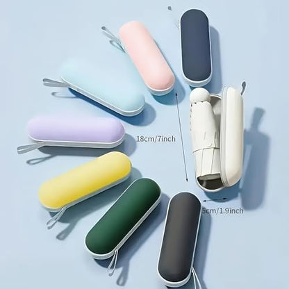Mini Travel Umbrella with Umbrella Case - color: Off-white