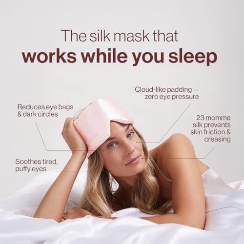 Dore & Rose Deep Sleep Mask, 100% Pure Silk Eye Mask for Sleeping - color: Pink