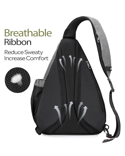 OutdoorMaster Sling Bag, Hiking Daypack, Crossbody Shoulder Chest Urban - color: Gray