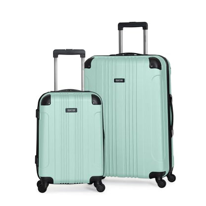 Kenneth Cole REACTION Out of Bounds Lightweight Hardshell 4-Wheel Spinner Luggage, Mint Blue, 2-Piece Set (20" & 28") - color: Mint Blue, size: 2-Piece Set (20" & 28")