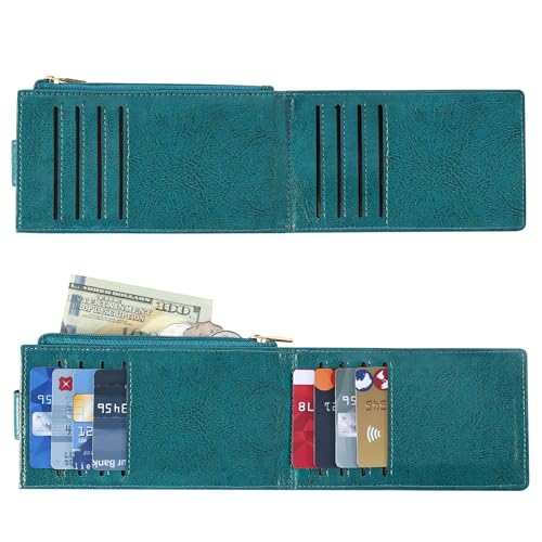 Chelmon Women's RFID Slim Card Holder Wallet - color: Peacock Blue