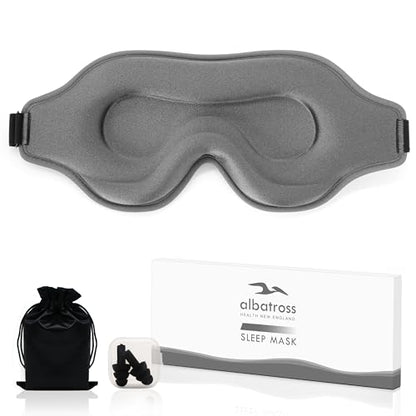 Sleep Mask for Men and Women, Lash Extensions 3D Eye Mask, Gray - color: Gray
