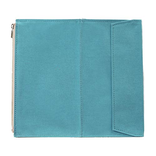 Moterm Canvas Zipper Pocket Insert Pouch for Travelers Notebook Refill - color: Canvas-Skyblue, size: Standard Size