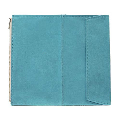 Moterm Canvas Zipper Pocket Insert Pouch for Travelers Notebook Refill - color: Canvas-Skyblue, size: Standard Size