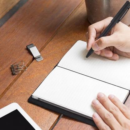 Traveling Refillable Leather Journal Notebook, Black, A5 Size - color: Black, size: A5 Size