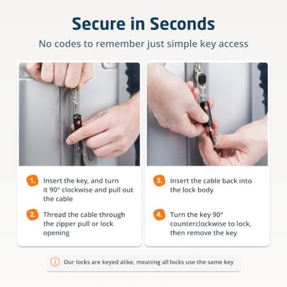 TravelMore TSA Approved Locks for Luggage with Keys, Secure Travel Locks - color: 2 Pack - Black