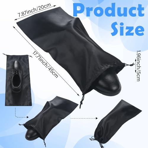 Patelai 20 Pcs Satin Shoe Bags for Travel 17.7 x 7.9 Inch with Drawstring