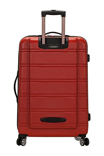 Rockland Melbourne Hardside Expandable Spinner Wheel Luggage, Checked Large 28", Red - color: Red, size: Checked Large 28"