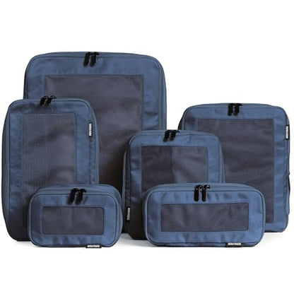Aerotrunk Compression Packing Cubes for Travel, 6-Pack, Dark Blue - color: Dark Blue, size: 6-Pack