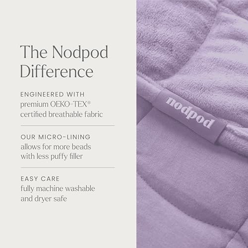 nodpod Body 6.5lb Patented Compact Weighted Blanket - color: Wisteria