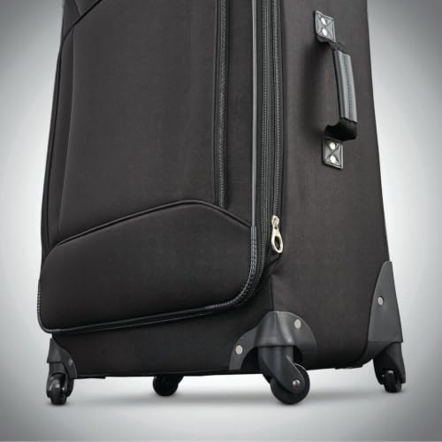 American Tourister Fieldbrook XLT Softside Upright Luggage, Black, 4-Piece Set (BB/DF/21/25) - color: Black, size: 4-Piece Set (BB/DF/21/25)