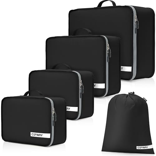 Cipway Packing Cubes for Travel 5 Set Black - color: Black