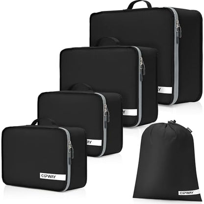 Cipway Packing Cubes for Travel 5 Set Black - color: Black
