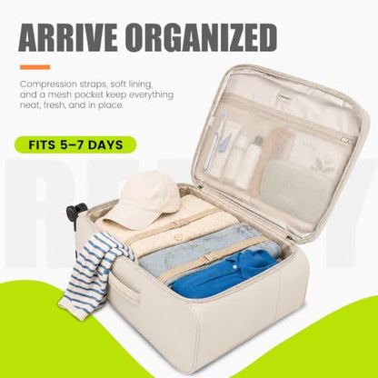 Verage Cambridge Lightweight Luggage Softside Expandable Spinner Wheel Suitcase (Light Khaki, 24-Inch) - color: Light Khaki, size: 24-Inch