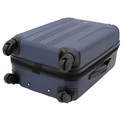 Travelers Club Chicago Hardside Expandable Spinner Luggage, Navy Blue, 3 Piece Set - color: Navy Blue, size: 3-Piece Set