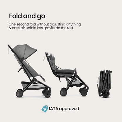 Mompush Velo Lightweight Travel Stroller Travel Bag Included - color: Stellar Gray, size: Stroller+Travel Bag
