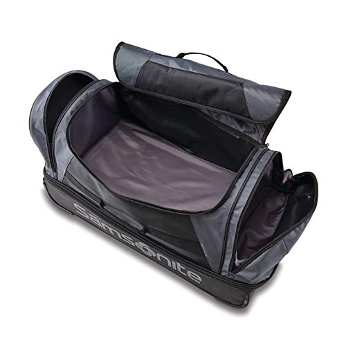 Samsonite Andante 2 Wheeled Duffel Bag – 22-Inch Durable Rolling Luggage with Inline Skate Wheels, Push-Button Handle & Spacious Compartments – Travel-Friendly and Lightweight - Moss Green/Black - color: Riverrock/Black, size: 22-Inch