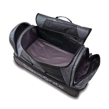 Samsonite Andante 2 Wheeled Duffel Bag – 22-Inch Durable Rolling Luggage with Inline Skate Wheels, Push-Button Handle & Spacious Compartments – Travel-Friendly and Lightweight - Moss Green/Black - color: Riverrock/Black, size: 22-Inch