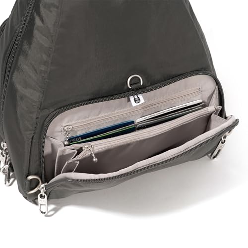 Baggallini Securtex Anti-Theft Vacation Convertible Sling - color: Charcoal