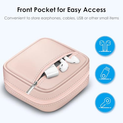 FINPAC Charger Case for MacBook, Small Electronic Organizer Pouch Bag - color: Pink