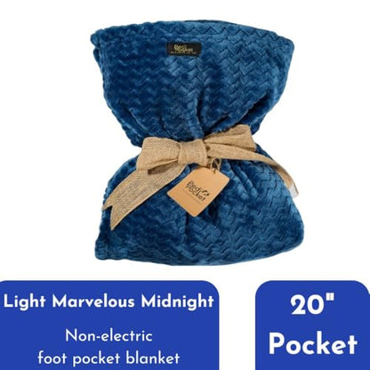 PediPocket Patented 50x70 Lt Marvelous Midnight Foot Pocket Blanket - color: Light Marvelous Midnight