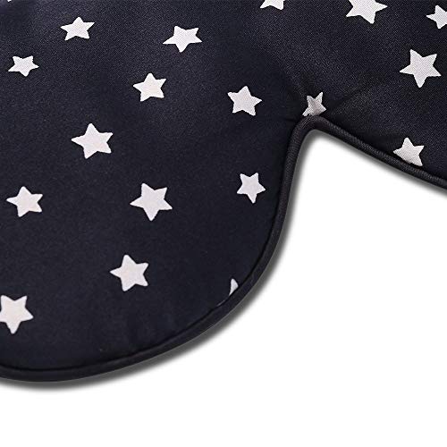 ALASKA BEAR Natural Silk Sleep Mask, Super Smooth Eye Mask (Black Stars) - color: Black Stars