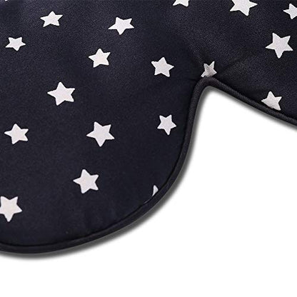ALASKA BEAR Natural Silk Sleep Mask, Super Smooth Eye Mask (Black Stars) - color: Black Stars