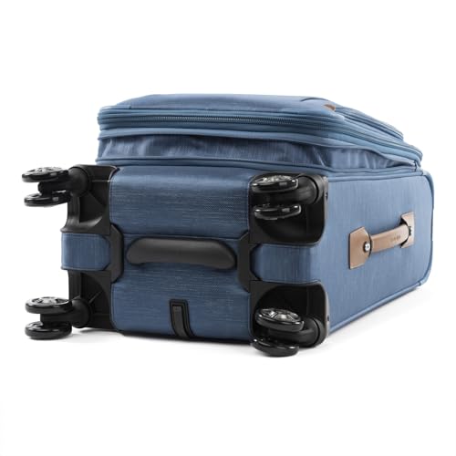Travelpro Platinum Elite Carry-On Luggage Spinner, Coastal Blue, 21-Inch - color: Coastal Blue, size: Carry-On 21-Inch