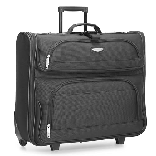 Travel Select Amsterdam Business Rolling Garment Bag, Softside Expandable Rolling 2-Wheeled Suit Carrier, Gray, One Size - color: Gray