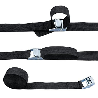 2PCS Lashing Straps with Buckles Adjustable, Up to 600lbs,Tie Down Straps for Motorcycle, Cargo, Trucks,Trailer,Luggage (1" x 16.4') - size: 1" x 16.4'