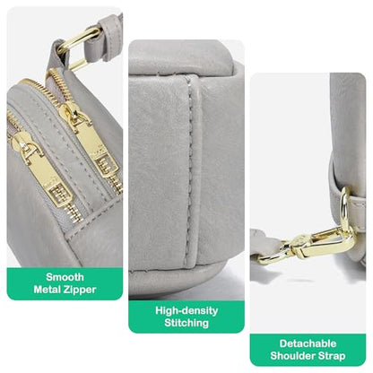 INICAT Anti Theft Crossbody Bag for Women, Small Sling Purse - color: Ash Grey, size: Small