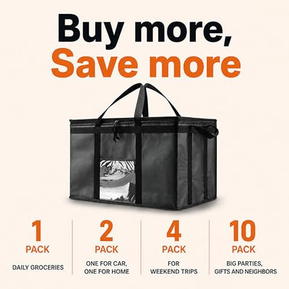 NZ home Insulated Food Delivery Bag, Grocery Cooler & Catering Tote - color: Red, size: 2XL