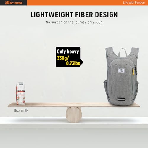 SKYSPER Small Daypack 10L/15L/20L Hiking Backpack Packable Lightweight Travel Day Pack for Women Men - color: Grey, size: 20l