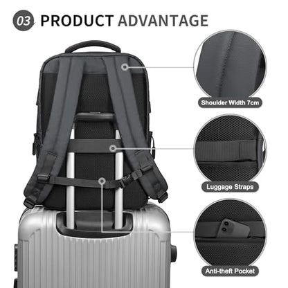 20L Backpack for 15.6 Inch Laptop for Men and Women Charcoal Gray - color: Charcoal Gray