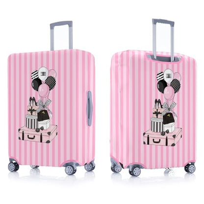 Travel Luggage Cover Washable Elastic Gift Box and Balloon Travel Suitcase Cover Anti-scratch Suitcase cover Fits 18-20 Inch Luggage Cover - color: Luggage cover-25, size: S(18-20in)