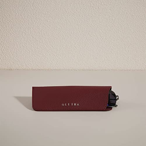 OLETHA Soft Glasses Case for Sunglasses, Readers & Eyeglasses, 2 Pack - color: Red