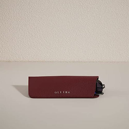 OLETHA Soft Glasses Case for Sunglasses, Readers & Eyeglasses, 2 Pack - color: Red