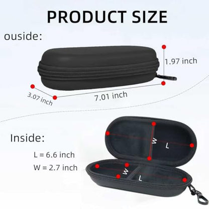 Dual Glasses Case PU Hard Shell Multiple Eyewear Storage Box Shockproof Portable Travel Double Sunglasses Glasses Organizer for Men Women