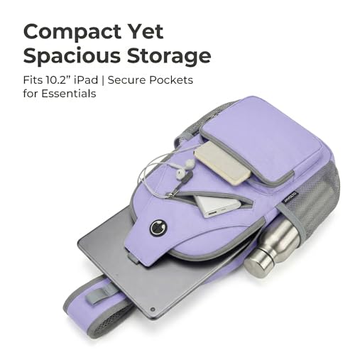 Javolto Crossbody Sling Bag,Small Backpack Men,Hands-Free Shoulder Daypack - color: Dark Purple