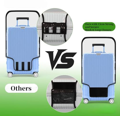 Luggage Covers Clear Suitcase Cover Protector, 20inch - color: Black, size: 20 inch