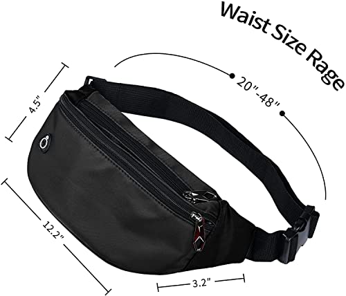Fanny Packs for Men and Women Water-Repellent Sports Waist Pack Bag - color: 1pack-Grey Blue