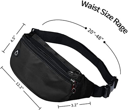 Fanny Packs for Men and Women Water-Repellent Sports Waist Pack Bag - color: 1pack-Grey Blue