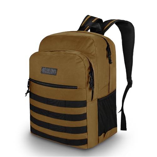 Wrangler Tradesman Backpack, Water Resistant Casual Daypack for Travel Work School - color: Khaki