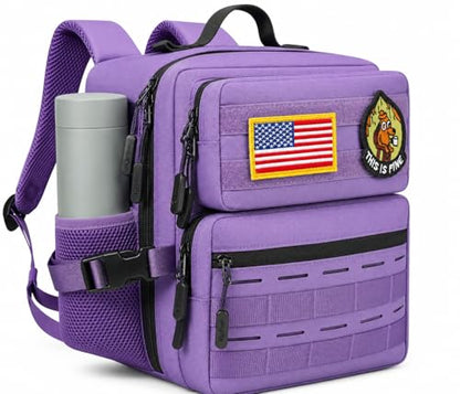 9L Mini Tactical Backpack, Small Hiking Travel Pack for Men, Purple - color: Purple